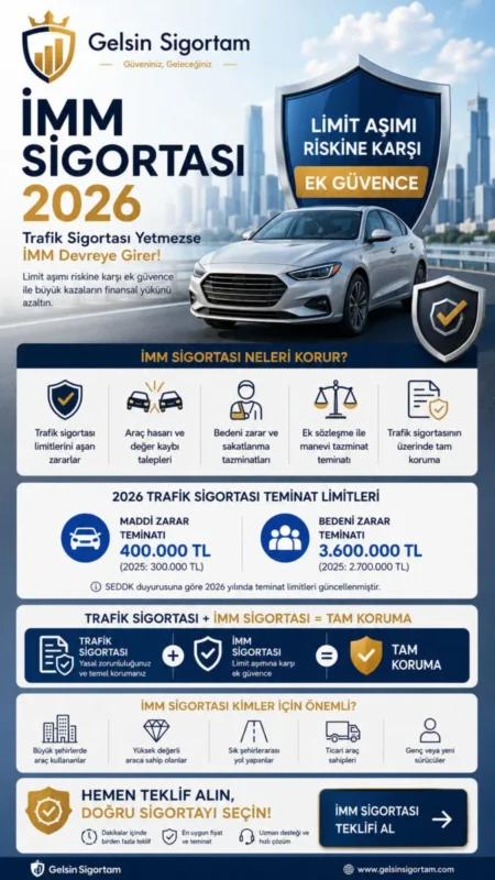 imm sigortasi 2026 rehberi 1 İMM Sigortası 2026: Trafik Sigortası Yetmediğinde Neyi Korur?